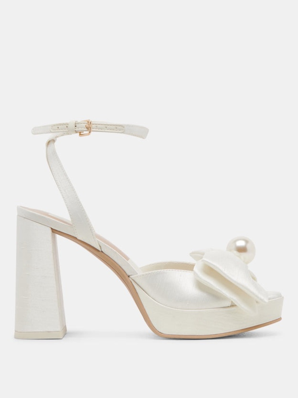 Dolce Vita Patton Heels Ivory Satin Size 7